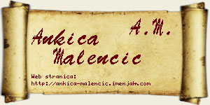 Ankica Malenčić vizit kartica